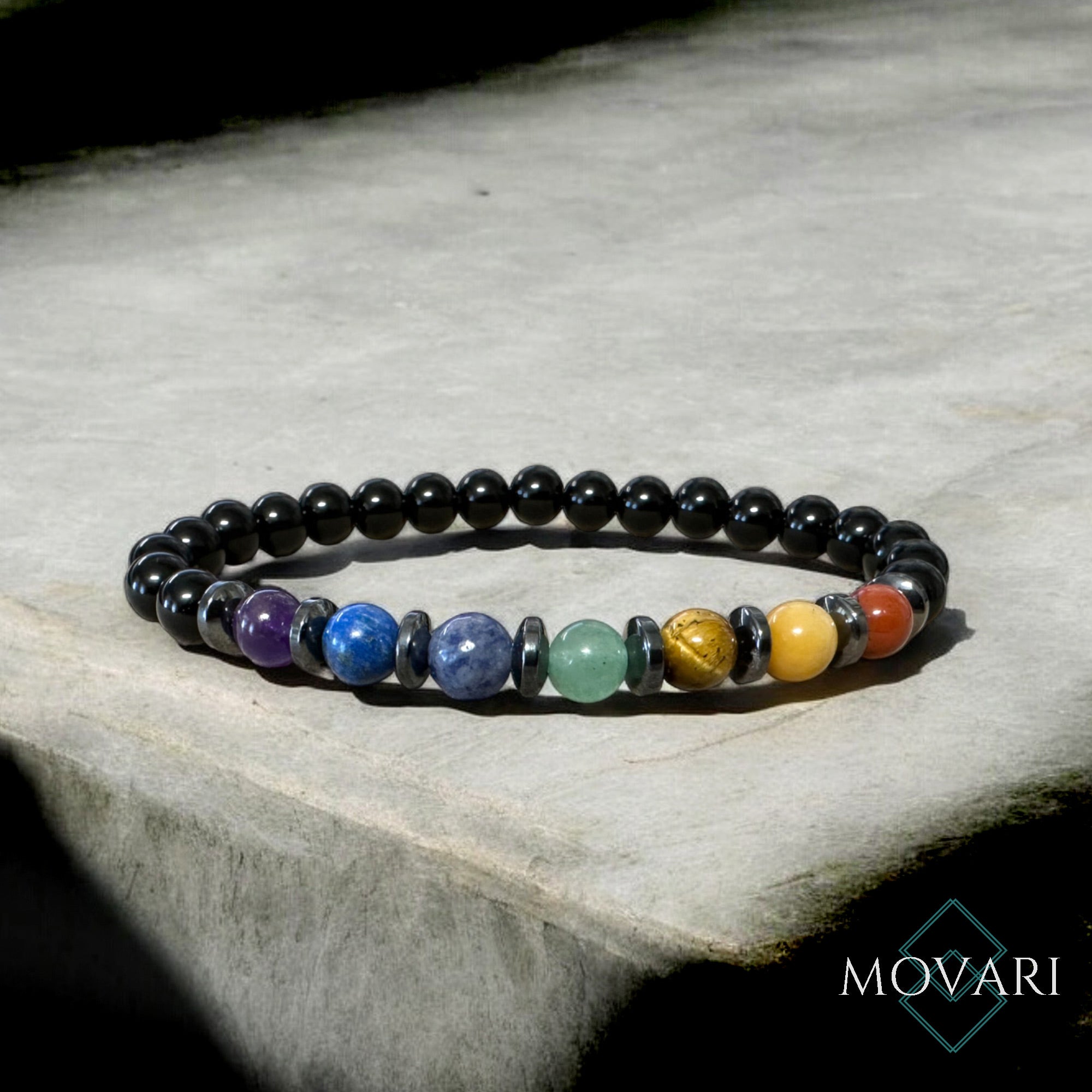 Chakra 6mm Bead Bracelet With Meaning Handmade In U.S. For Energy Flow