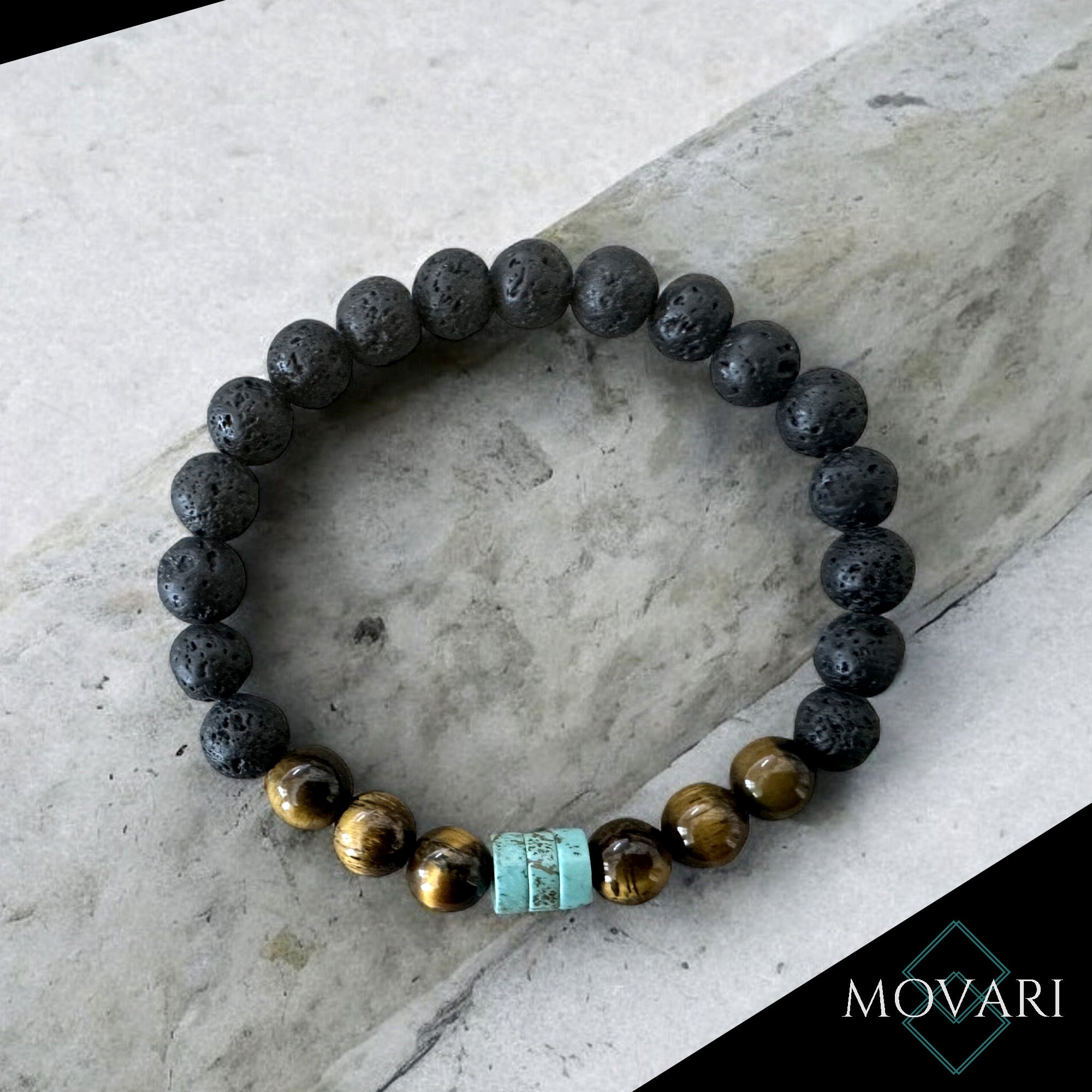 Diffuser Bead Stretch Bracelet For Men Essential Oil Lava Wristband Jewelry