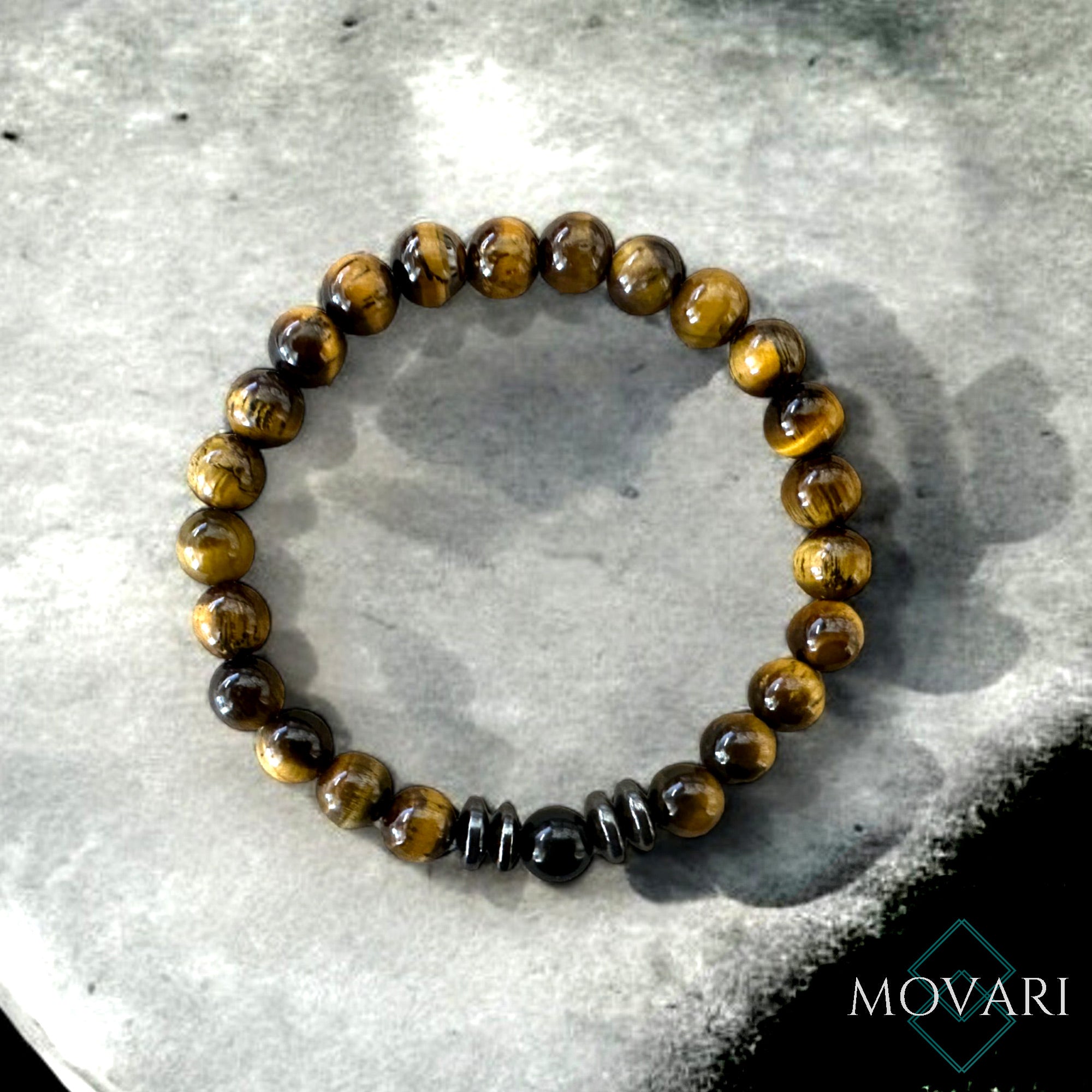 Mens Bracelet Tigers Eye Ultimate Protection Obsidian