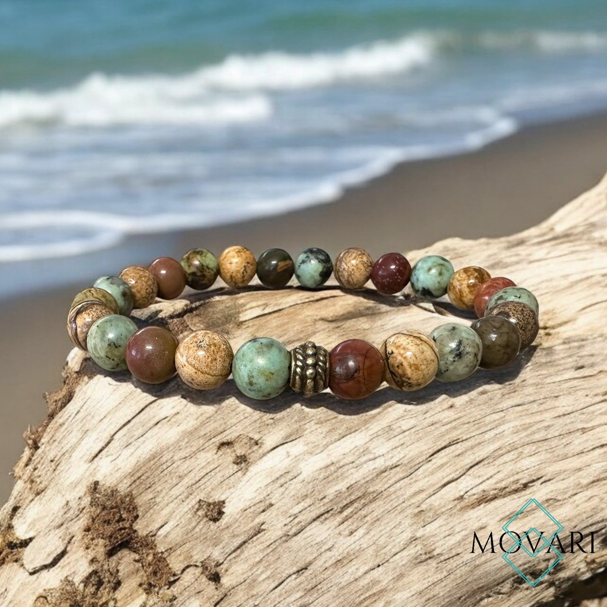 The Nomad Bohemian Bead Bracelet beach jewelry for men