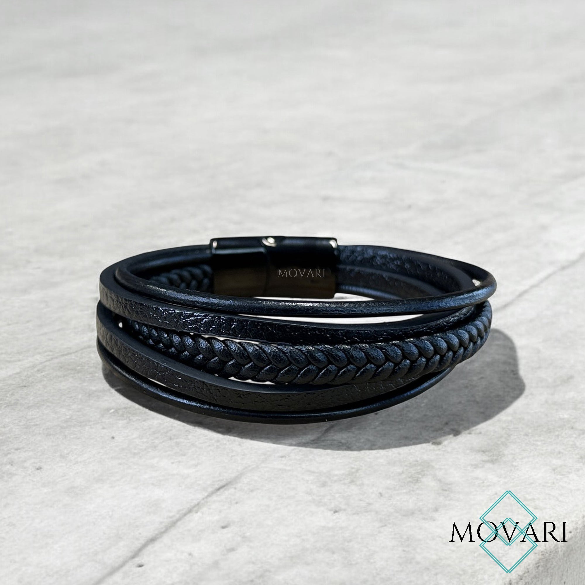 High quality braided leather bracelets for men, handmade in America