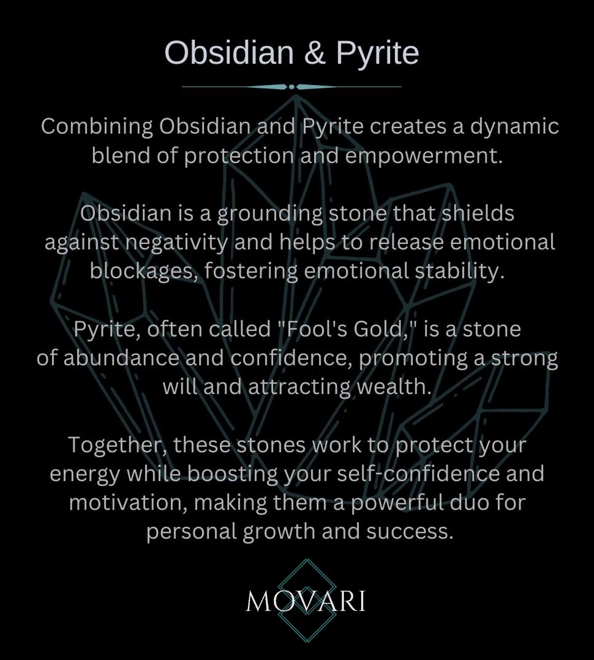 obsidian and pyrite stone meaning