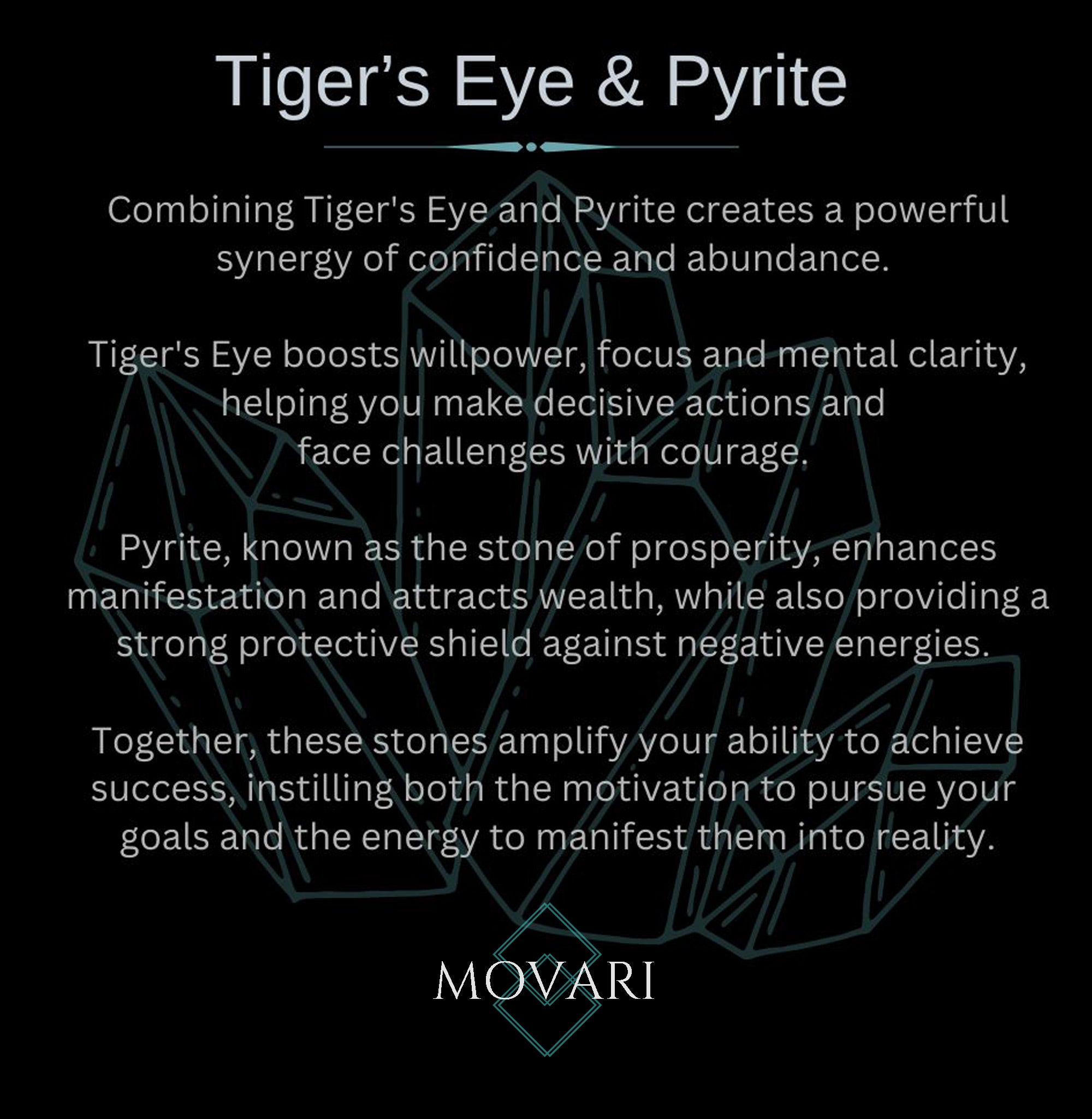 tigers eye and pyrite stone meaning