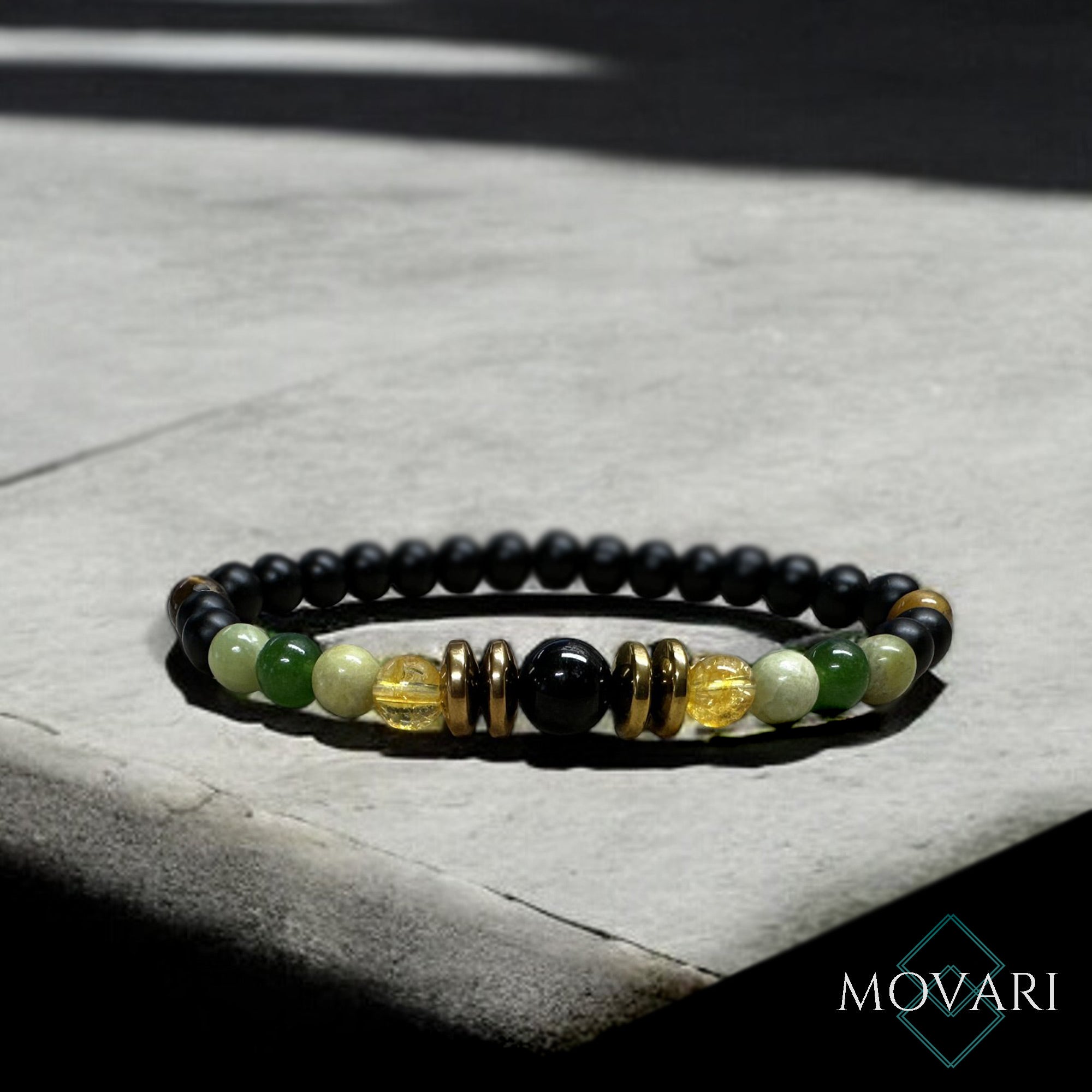 Ultimate Wealth Bracelet Peridot Jade Citrine tourmaline