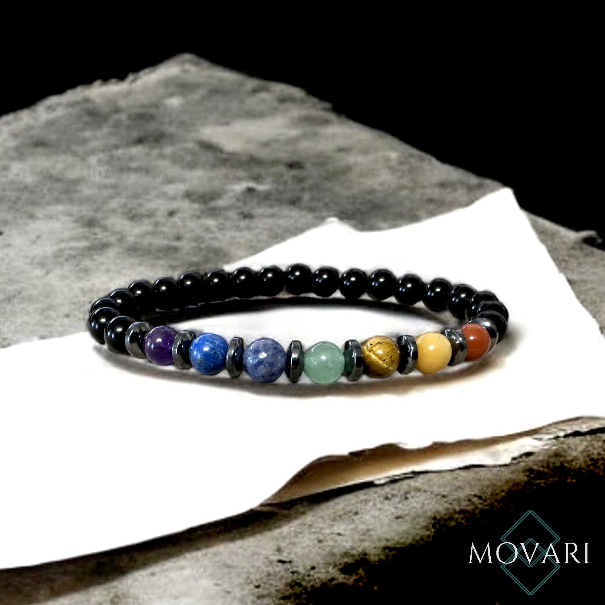 Chakra 6mm Bead Bracelet With Meaning Handmade In U.S. 