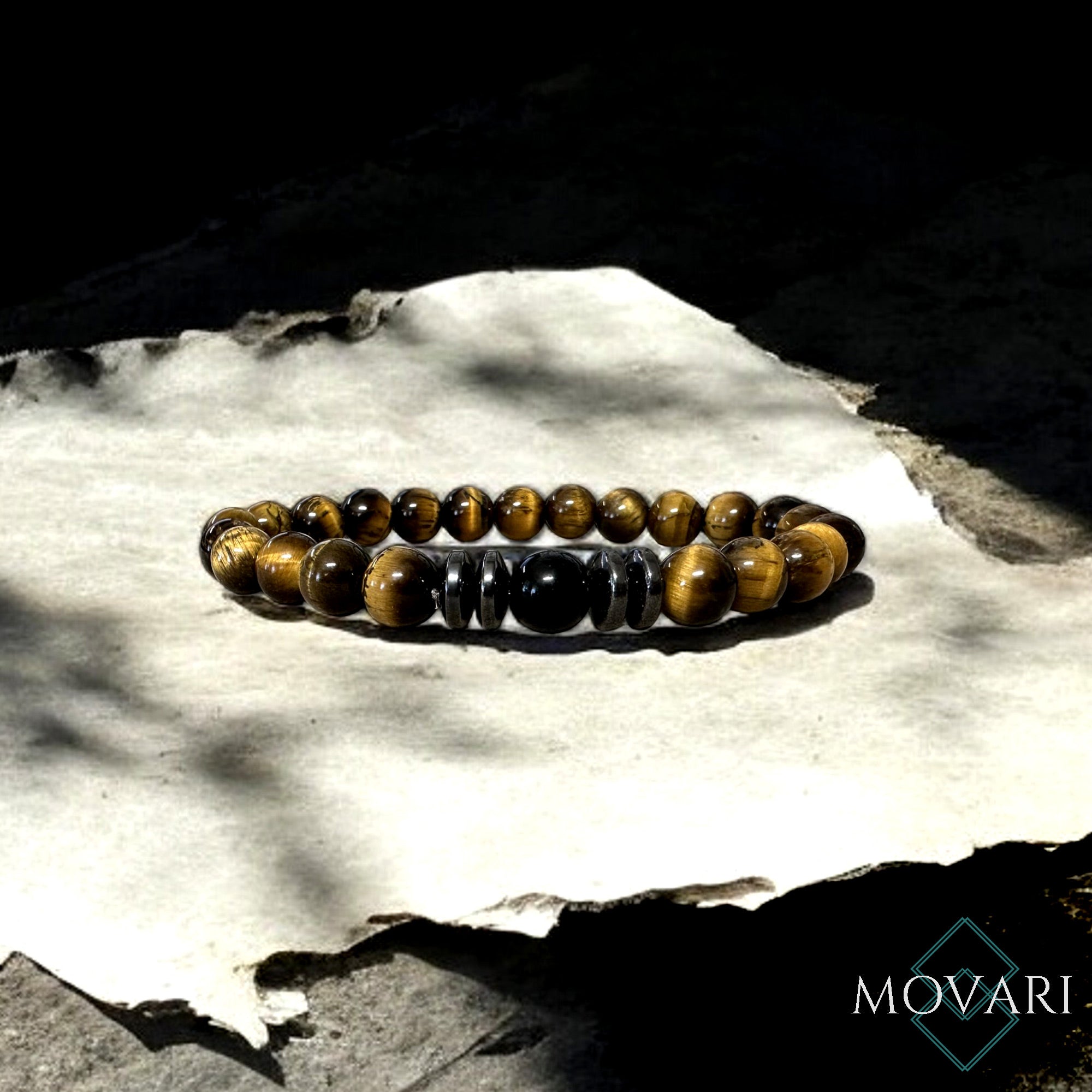 Tigers Eye Ultimate Protection Obsidian 8mm Stretch