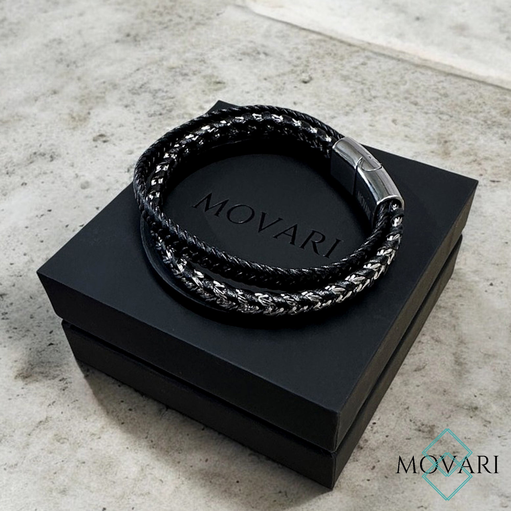 Luxury leather bracelets for men crafted in the US