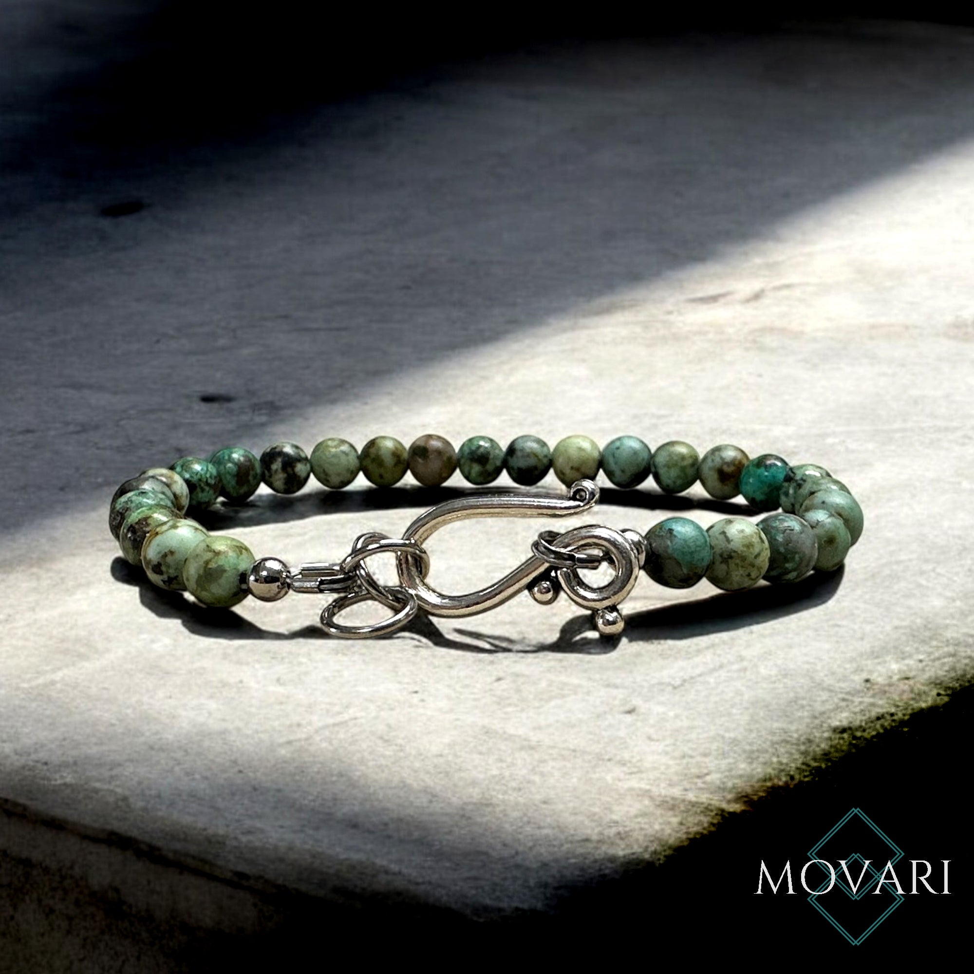 Turquoise Bracelet 6mm Bohemian Style Adjustable Bracelet December Birthday