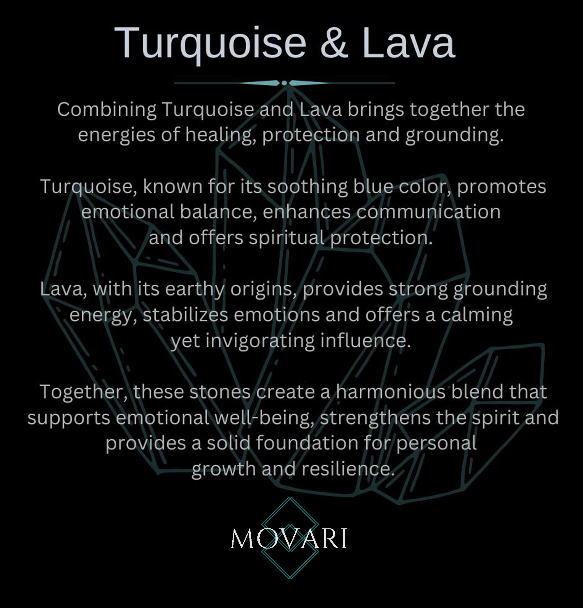 turquoise and lava stone meaning card